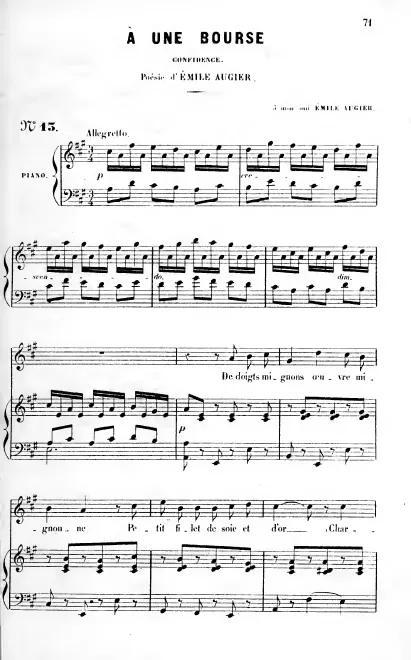 First page of À une bourse