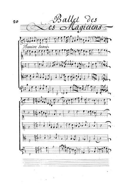 First page of La Pastorale comique, Ballet