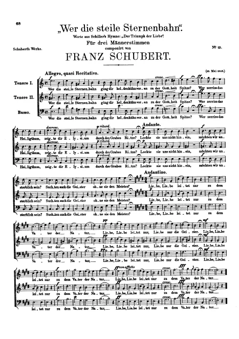 First page of Wer die steile Sternenbahn