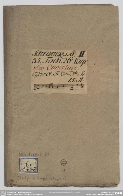 First page of Ballet du temple de la paix