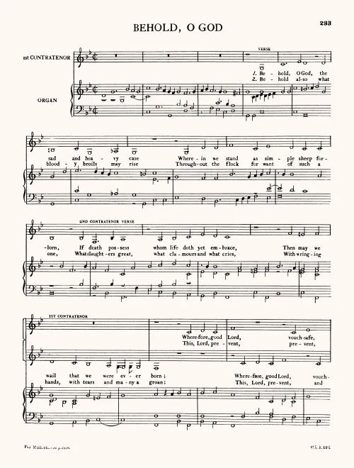 First page of Behold, O God