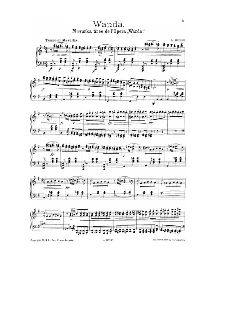 First page of Vanda (opera)