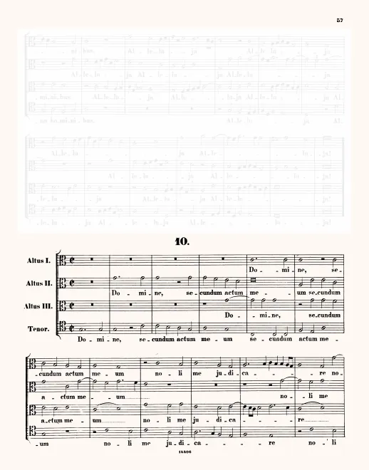 First page of Domine, secundum actum meum