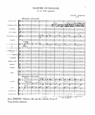 First page of Marche écossaise sur un thème populaire