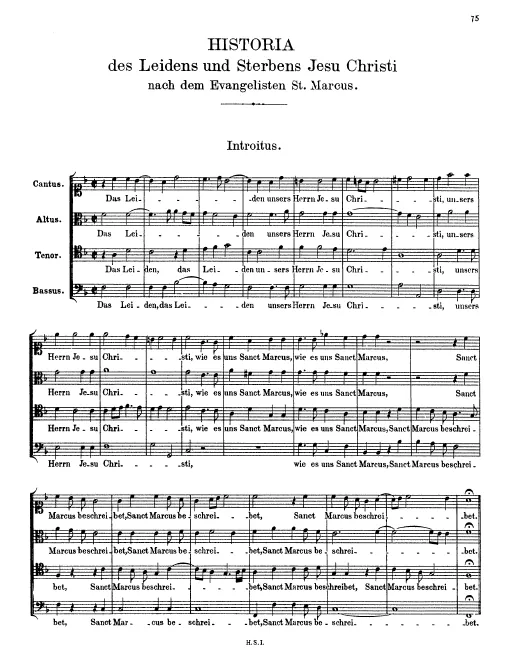 First page of Marcus-Passion