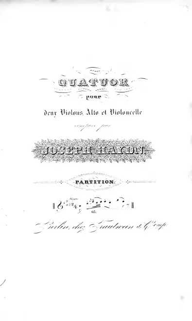 First page of String Quartet in E major