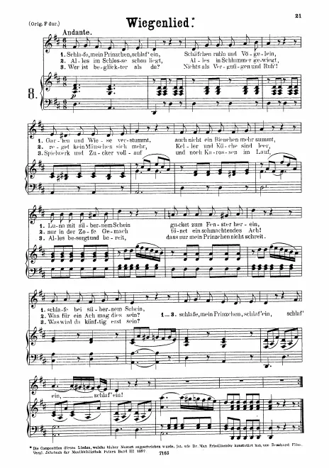 First page of Wiegenlied