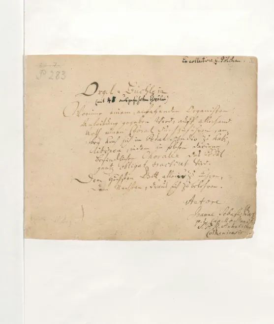 First page of Das Orgel-Büchlein