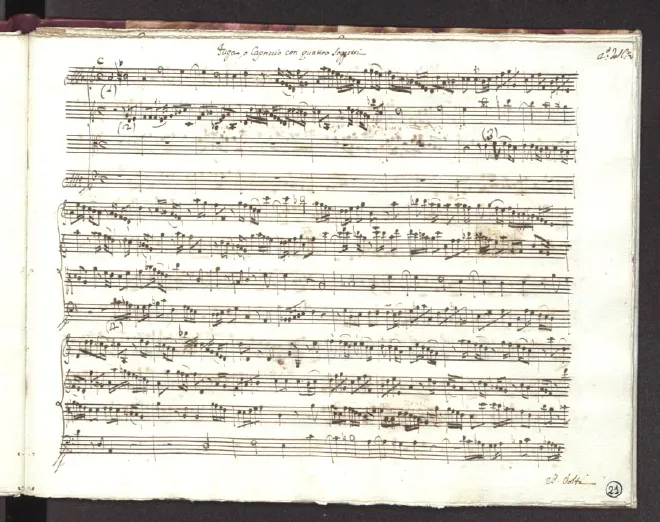 First page of Fuga o Capriccio con 4 Soggetti