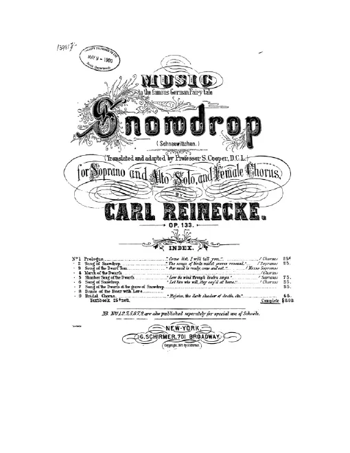First page of Schneewittchen