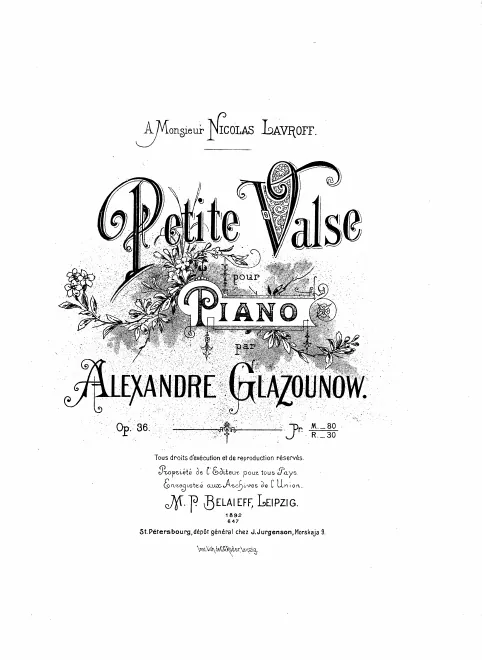 First page of Petite valse pour piano
