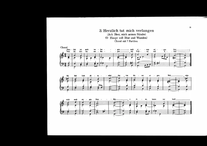 First page of Hertzlich thut mich verlangen