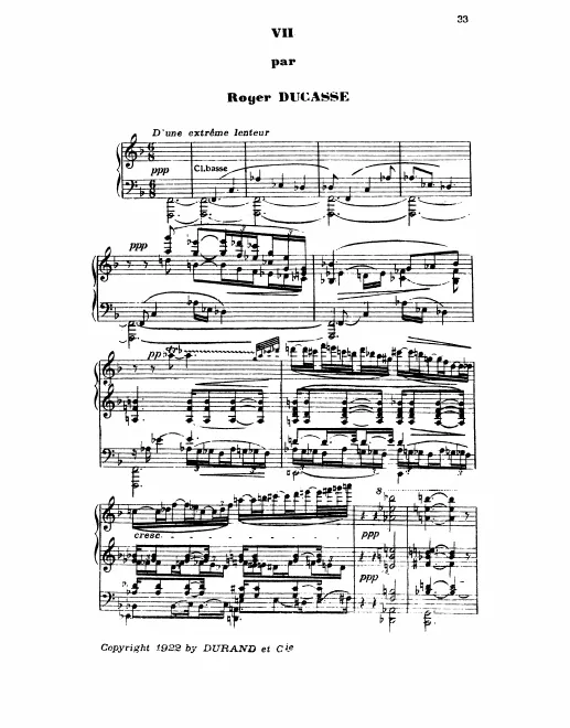 First page of Poème symphonique sur le nom de Gabriel Fauré