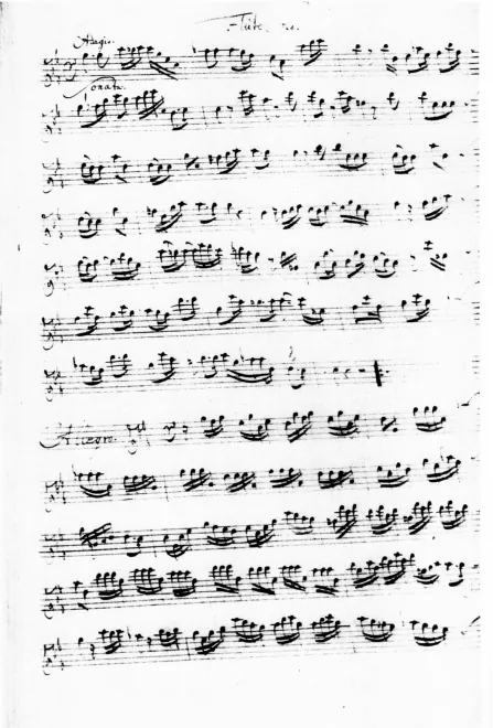 First page of Recorder Sonata in C minor