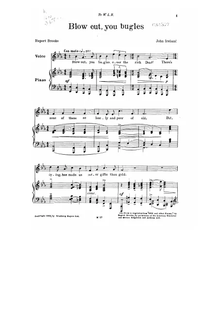 First page of Blow Out, You Bugles