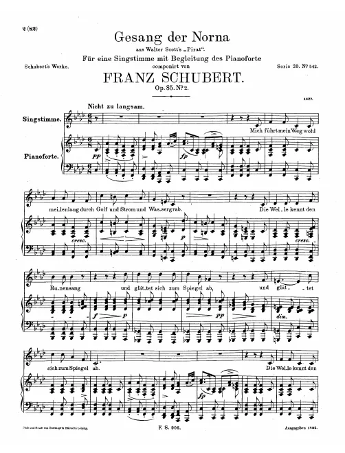 First page of Gesang der Norna