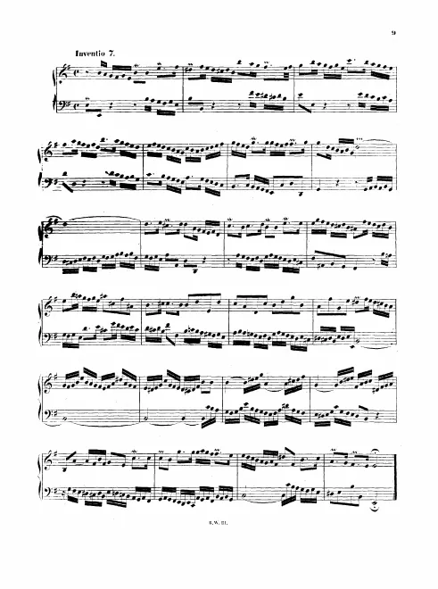 First page of Invention in E minor