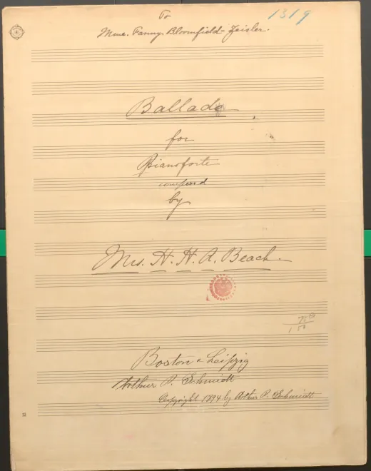 First page of Ballade