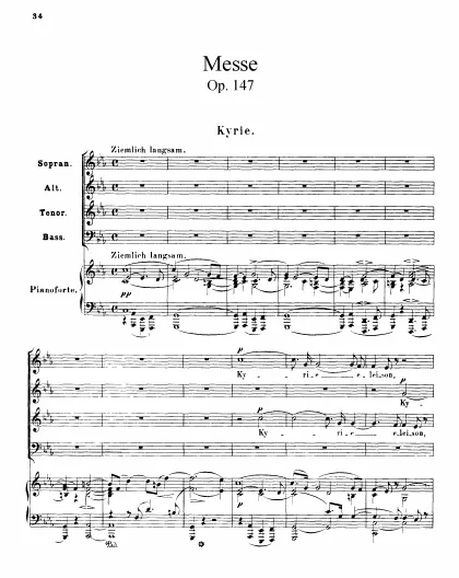 First page of Messe C-Moll
