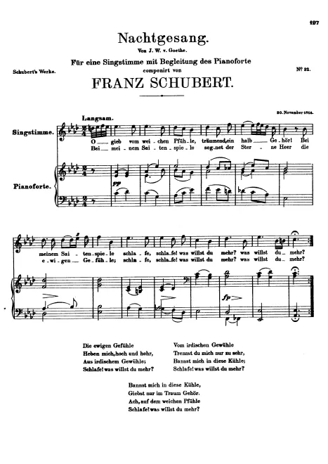 First page of Nachtgesang
