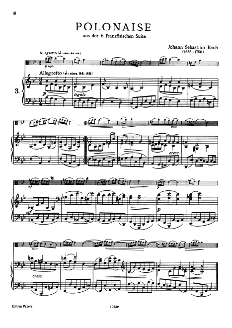 First page of French Suite No.6 in E major