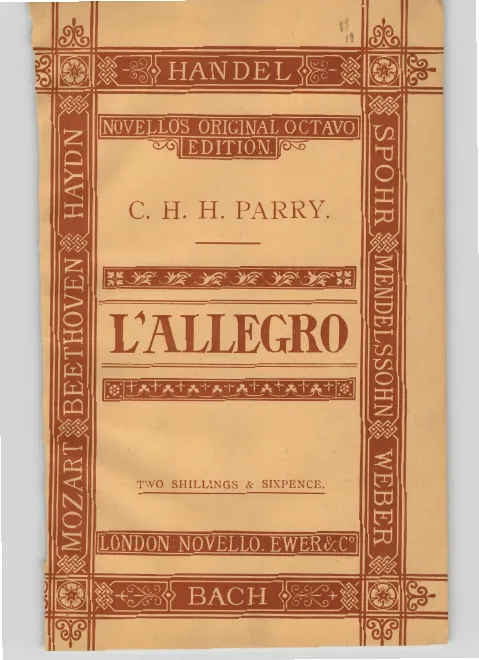First page of L'Allegro ed il Pensieroso