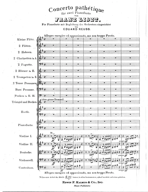 First page of Concerto pathétique