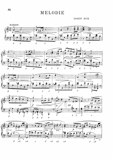 First page of Melodie