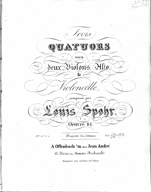 First page of String Quartet No.27