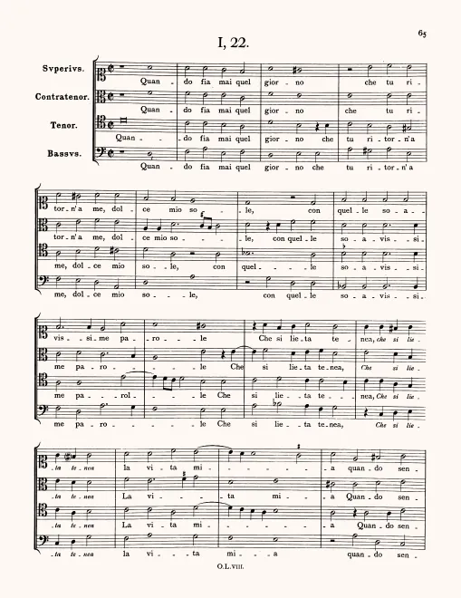 First page of Quando fia mai quel giorno