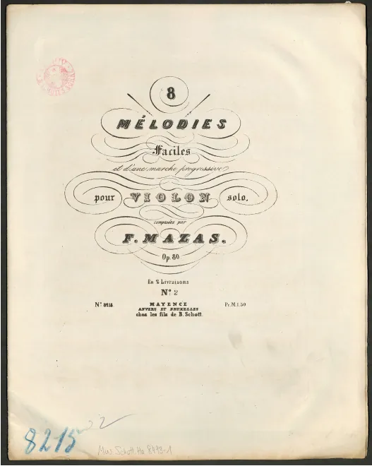 First page of 8 Mélodies