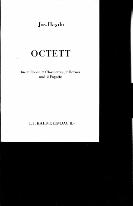 First page of Octet in F major, Hob.II:F7