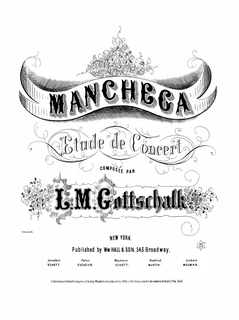 First page of Manchega, étude de concert