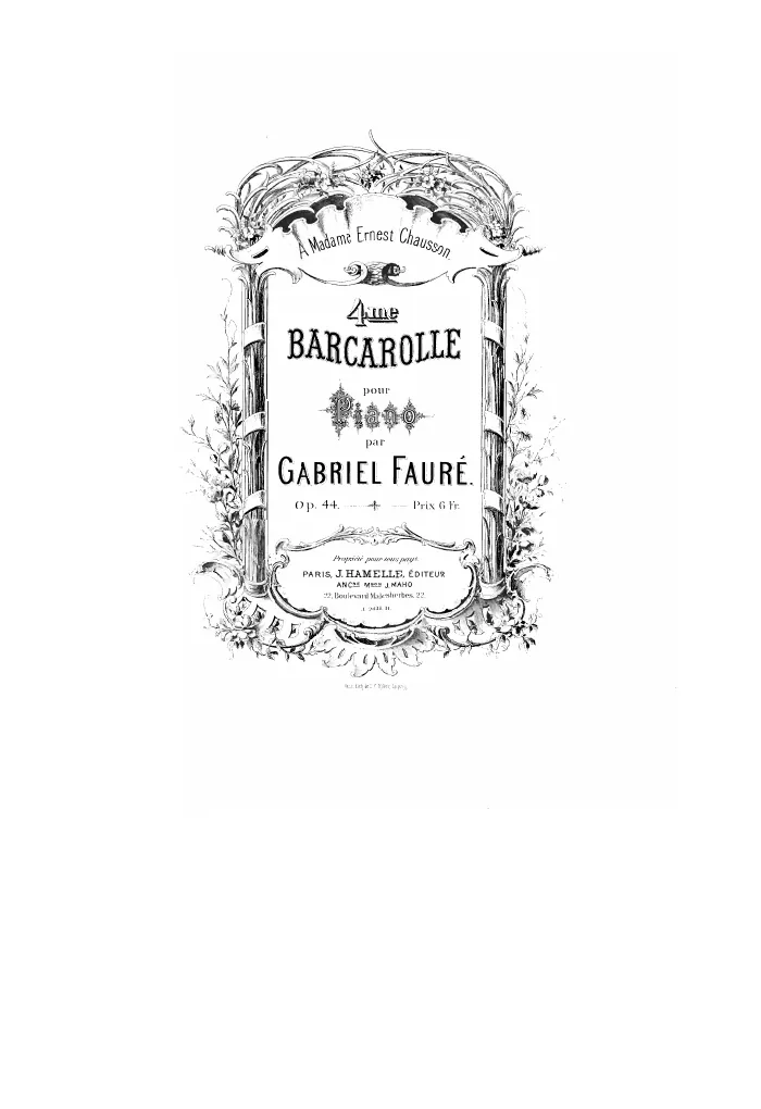 First page of Barcarolle No.4