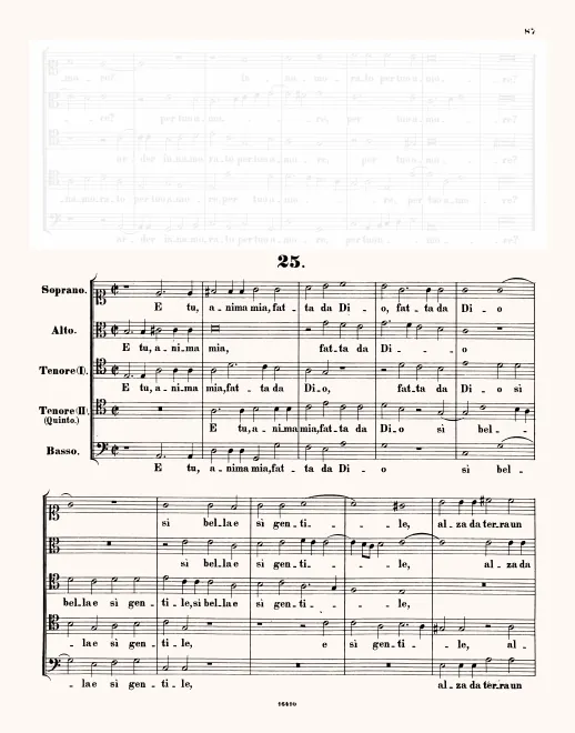 First page of E tu, anima mia