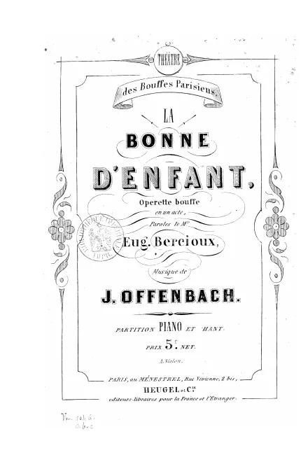 First page of La bonne d'enfant