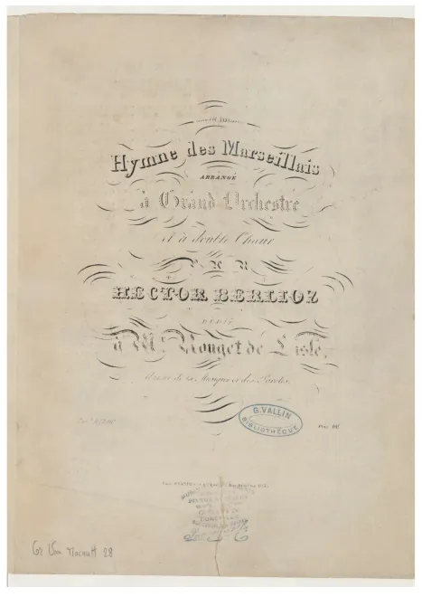 First page of Hymne des Marseillais