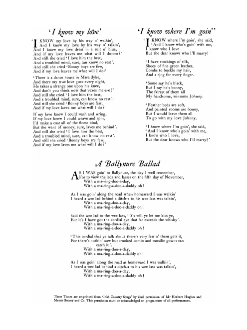 First page of 3 Irish Country Songs