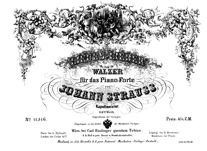 First page of Liebes-Lieder Walzer