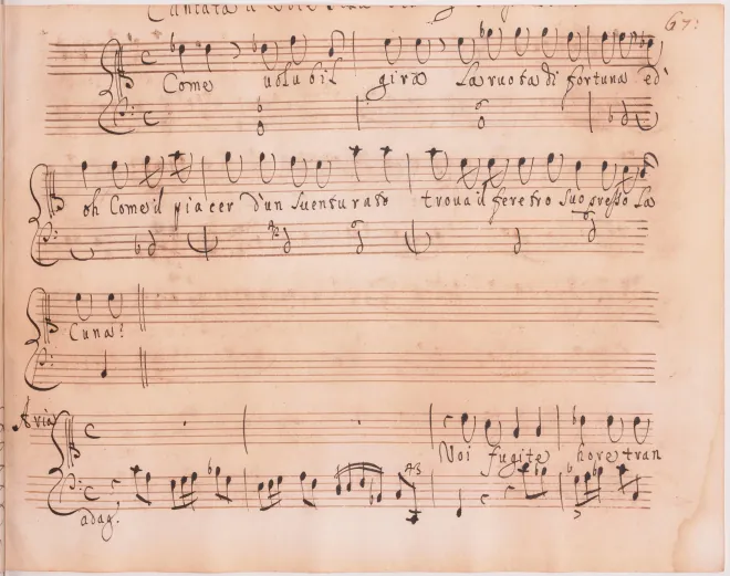 First page of Come volubil gira la ruota