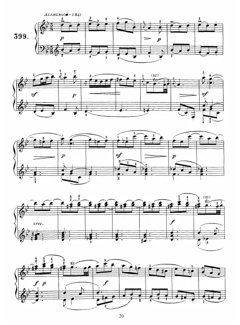 First page of Keyboard Sonata in B-flat major