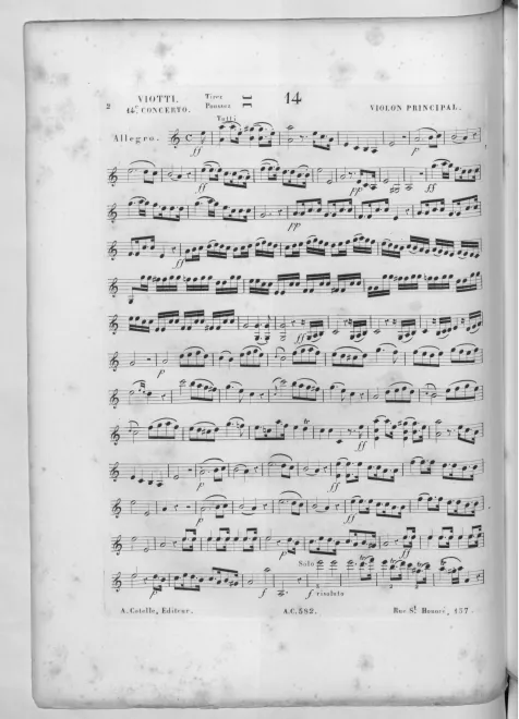 First page of Violin Concerto No.14