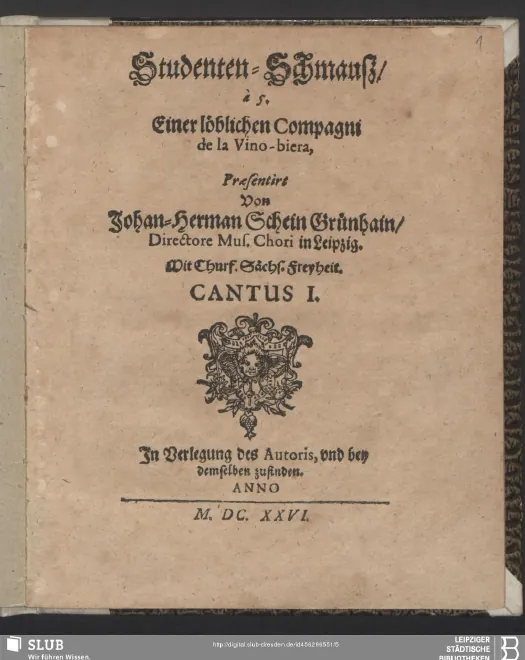 First page of Studenten-Schmaus