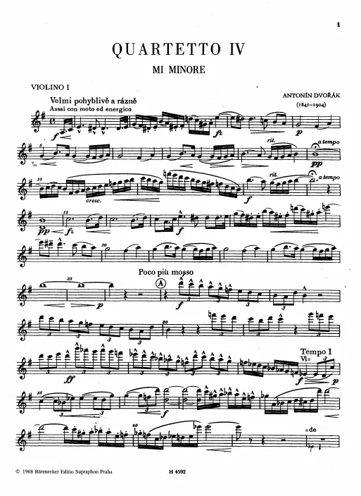 First page of String Quartet No.4