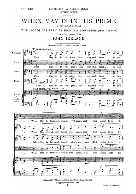 First page of When May Is In His Prime