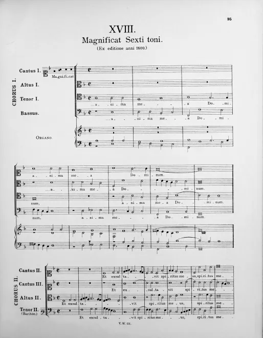 First page of Magnificat Sexti toni