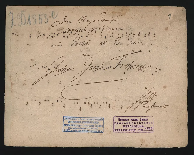 First page of Partita 'Der Naseweise Orgelprobierer', FbWV 655