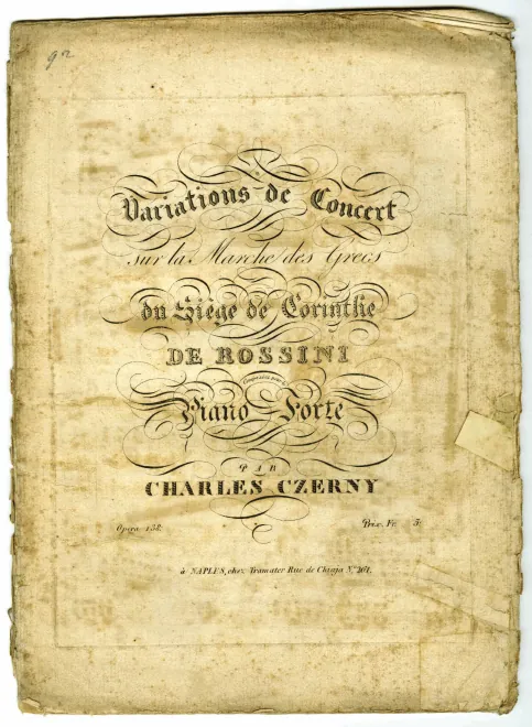 First page of Variations de concert sur 'Le siège de Corinthe'