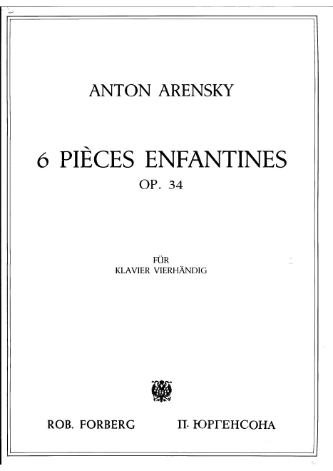 First page of 6 Pièces enfantines