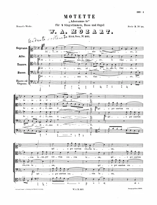 First page of Adoramus te